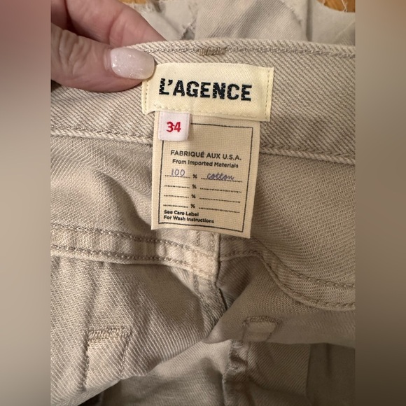 L’Agence Audrey MidRise Denim Shorts in Biscuit - Picture 7 of 7